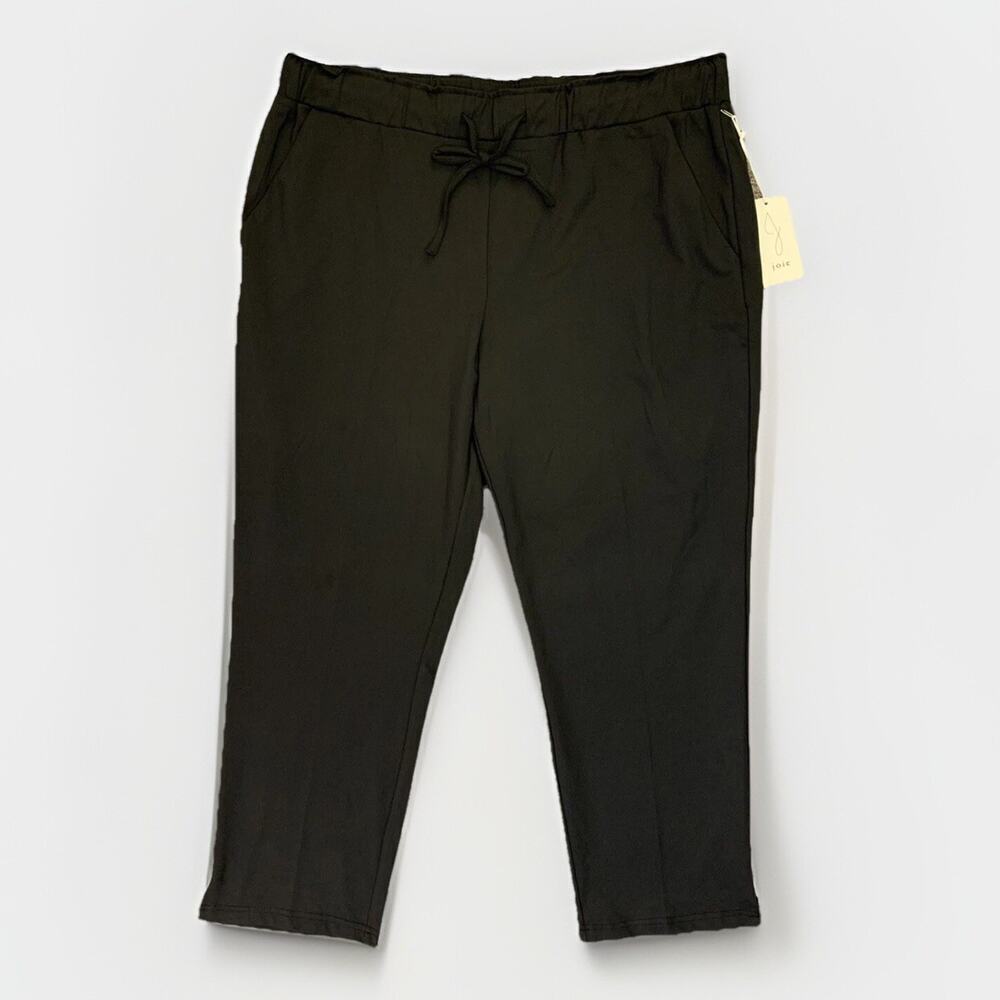 JOIE Women's Black Stretch Drawstring Elastic Waist Pull On Pants Size XXL - NWT